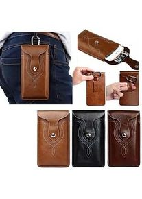 1 x PU-Leder, universelle vertikale Leder-Handytasche, Gürtelclip, Holster, Hüfttasche