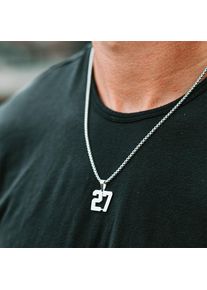 Custom Basketball Baseball Numeral Necklaces For Men Women Personalized Stainless Steel Jewelry Sportsmanship Gift For Boyfriend
