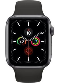 Apple Watch Series 5 (2019) | 44 mm | Aluminium | GPS + Cellular | spacegrey | Sportbandje zwart