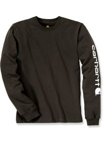 Carhartt Logo, sweatshirt , kleur: donkergroen/witte , maat: XL