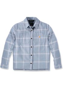 Carhartt Rugged Flex Flannel, shirt women , color: Light Blue/White , size: M