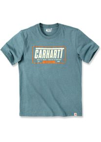 Carhartt Heavyweight Graphic, t-shirt , couleur: Clair Pétrole/Jaune Clair , taille: S
