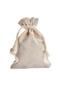 1 pakket - Linnenlook zakjes, smalle kant open, natuurlijke kleur, verpakking met 10 stuks, 130 x 180 mm, linnen|katoen|polyester, naturel