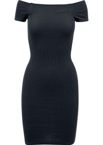 Urban Classics Ladies Off Shoulder Rib Dress Kleid schwarz