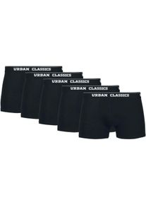 Urban Classics Boxers - Organic Boxer Shorts 5-Pack - S tot XL - voor Mannen - zwart