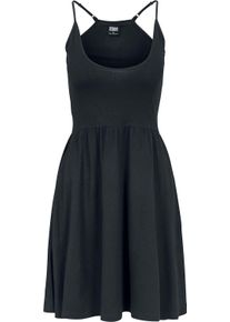Urban Classics Korte jurk - Ladies Spaghetti Dress - XS tot L - voor Vrouwen - zwart