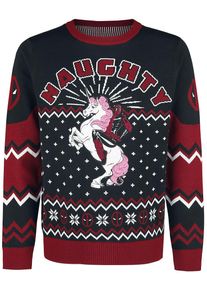 Deadpool Naughty Strick-Sweater schwarz/rot