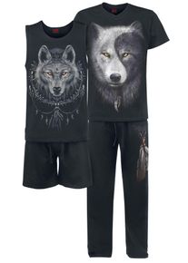 Spiral Wolf Chi Pyjama schwarz