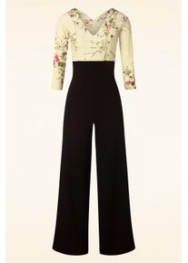 Maribelle Jumpsuit in Nude Floral Black