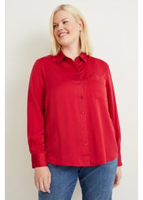 C&Amp;A Satin-Bluse, Rot, Taille: 48