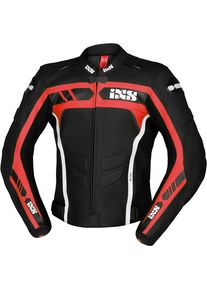 iXS RS-600 1.0, leather jacket , color: Black/Red/White , size: 54