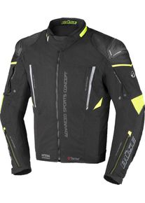 Büse Büse Rocca, veste textile imperméable , couleur: Noir/Jaune Néon , taille: 56