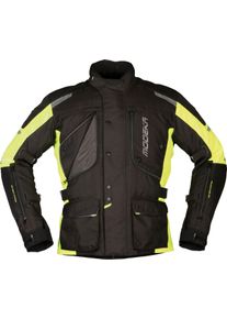 Modeka Aeris, textile jacket , color: Black/Neon-Yellow , size: XS