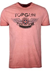 Top Gun Construction, T-shirt , kleur: rood , maat: L
