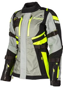 Klim Artemis, textile jacket Gore-Tex women , color: Light Grey/Black/Neon-Yellow , size: S