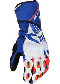 Macna Powertrack, gloves , color: Blue/White/Neon-Red , size: XL