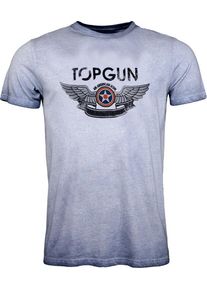 Top Gun Construction, T-shirt , kleur: blauw , maat: M