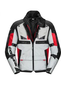 Spidi Crossmaster, textile jacket H2Out , color: Light Grey/Black/Red , size: M