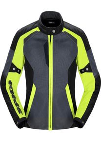Spidi Tek Net, textile jacket women , color: Dark Grey/Black/Neon-Yellow , size: XXL