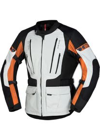 iXS Lennik-ST, textile jacket waterproof , color: Black/Light Grey/Orange , size: M