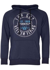 Top Gun 2107, hoodie , kleur: donkerblauw , maat: L