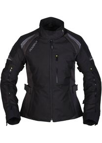 Modeka Amberly, textile jacket waterproof women , color: Black/Dark Grey , size: 34