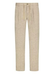Plus size : Hiltl, Lightweight linen chinos with drawstring in a Beige