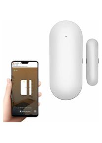 Memkey - Kit alarme maison sans fil, capteur pour portes et fenêtres WiFi, détection intelligente de l'état de porte, avertissement au téléphone,