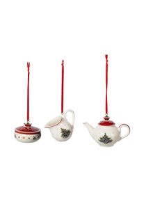 Villeroy & Boch Villeroy & Boch Toy's Delight juletreanheng kaffeservise 3 deler Hvit-rød