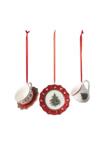 Villeroy & Boch Villeroy & Boch Toy's Delight juletreanheng servisesett 3 deler Hvit-rød