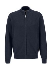 Plus size : Fynch-Hatton, Cardigan with small logo on the chest in a Navy Blue