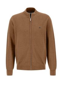 Plus size : Fynch-Hatton, Cardigan with small logo on the chest, extra long in a Brown