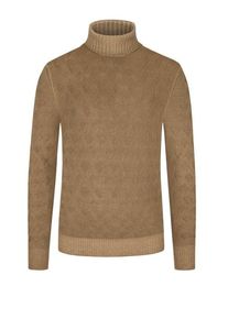 Plus size : Gran Sasso, Turtleneck sweater in pure virgin wool in a Camel