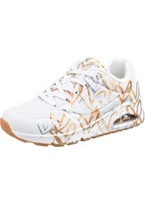 Skechers Dames Sneakers laag 'James' goud / zilver / wit 35