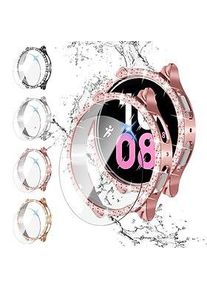 [44Pack] Uhrengehäuse mit Displayschutzfolie Kompatibel mit Samsung Galaxy Watch 5 Pro 45mm / Watch 5 40/44mm / Watch 4 Classic 42/46mm Watch 4 40/44mm Kratzfe