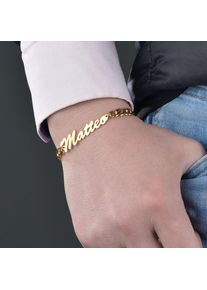Custom Personalized Name Bracelet Stainless Steel Charms Handmade Cuban Chain Engraved Handwriting NK Bangle Gift