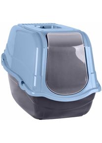 Sans Marque - Kats bac litiere chat bac a litiere maison toilette chien chat animaux toilettes pour animaux romeo bleu 55x40x40cm - bleu