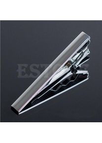 Men Metal Silver Tone Simple Practical Necktie Tie Bar Clasp Pin Clip Clamp New