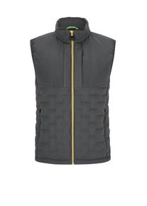 plussize: Nadměrná velikost: BOSS Green, Pikowana kamizelka puchowa, stretch Szary