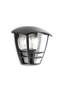 Aplique Exterior Pared Plano 1X60W Negro Mod. Creek Philips