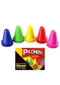 25 Idena Spielzeug-Pylone mehrfarbig 8,0 cm