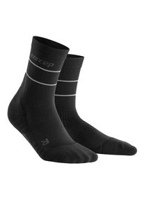 CEP Herren Reflective Mid Cut Socks schwarz