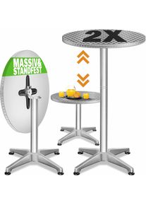 Casaria® Tavolo bistro pieghevole set da 2 alluminio Ø60cm