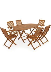 Casaria® Salotto da giardino Boston legno acacia