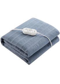Monzana® Coprimaterasso riscaldato blu grigio 190x80cm