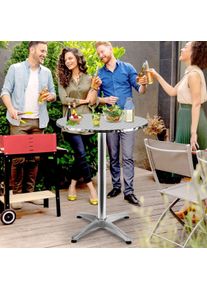 Casaria® Tavolo bar plegable aluminio - Ø60cm