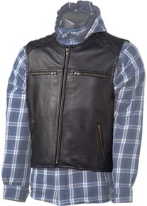 GC Bikewear Glide Biker, veste en cuir , couleur: Noir , taille: 12XL