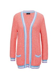 GOLDNER Dames Gebreid vest blauw / lila / oranje / wit S