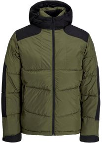 Jack & Jones JACK & JONES Heren Winterjas 'JCOOtis' olijfgroen / zwart S