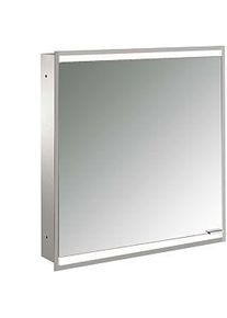 Emco prime Unterputz-Lichtspiegelschrank 949706231 600x730mm, 1 Tür, Anschlag links, aluminium/spiegel